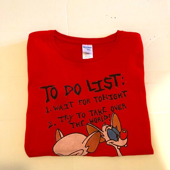 Pinky and the Brain T-Shirt, Red, Women’s Size S / M - Picture 5 of 5